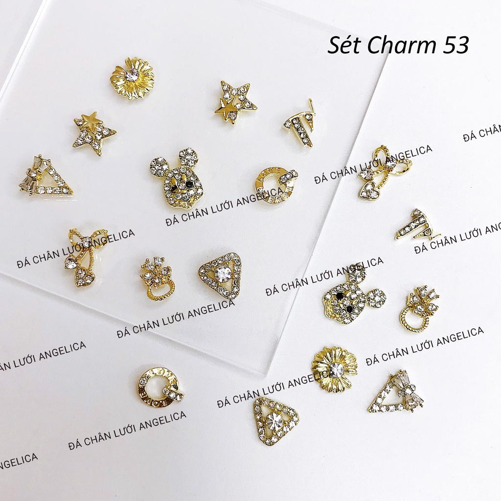 Set Charm Nail Kim Loại Ánh Vàng, Ánh Bạc Trang Trí Móng_Mã: SC_ANGELICA