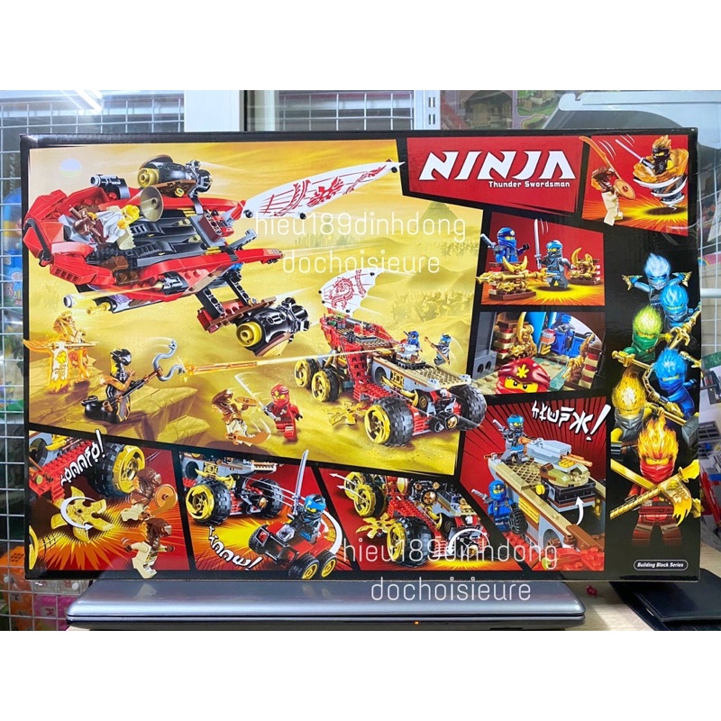 Lắp ráp xếp hình NOT Lego Ninjago Movie 70677 Lari 11332 : cỗ xe tăng Cuộc Chiến Trên Sa Mạc 1232 mảnh