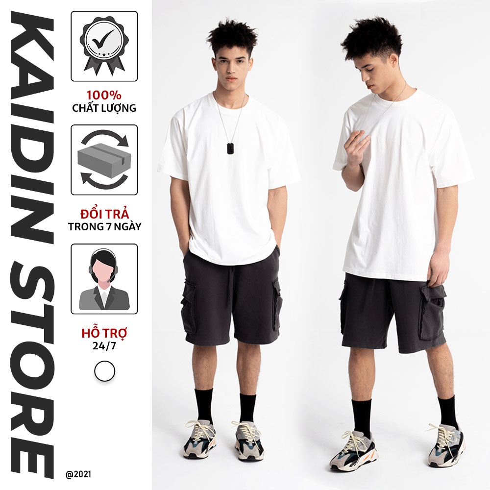 Áo thun nam nữ form rộng oversize, áo phông trơn unisex basic vải cotton cao cấp KAIDIN - KD02 | BigBuy360 - bigbuy360.vn