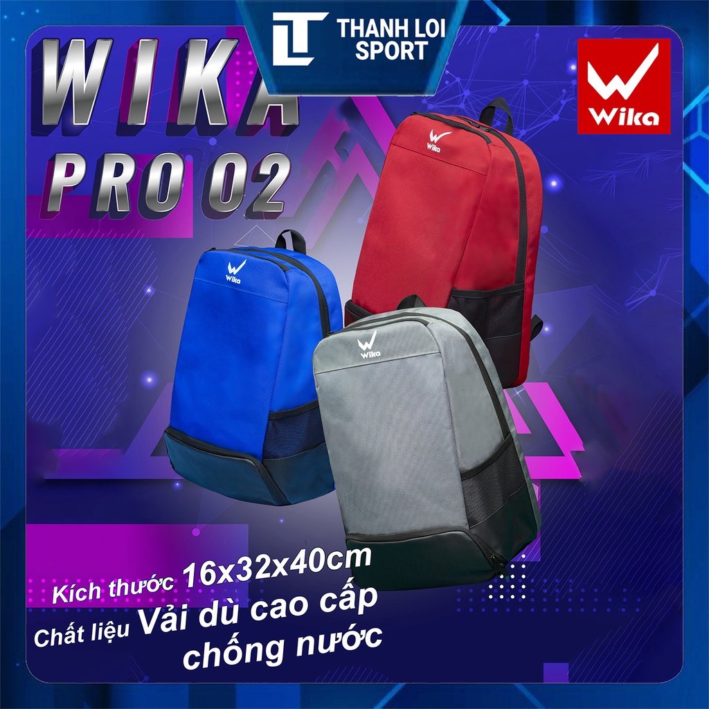 BaLo Thể Thao, Du Lịch Wika Pro 02 Nhiều Ngăn Chống Thấm