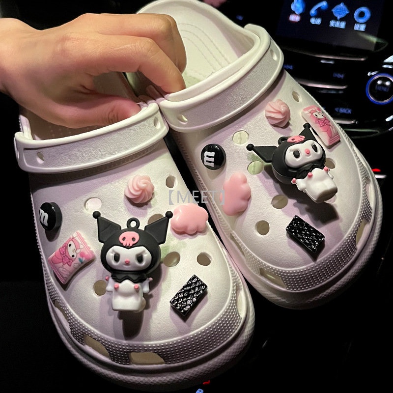 [MEET] Phụ Kiện Khóa Cài Giày Crocs DIY Hình Hoa Hoạt Hình Trang Trí Hoa croc Jobz charm-Sanrio