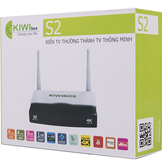 Đầu Android Tivi Box Kiwi S2 -2020 Tặng chuột không dây - CHÍNH HÃNG