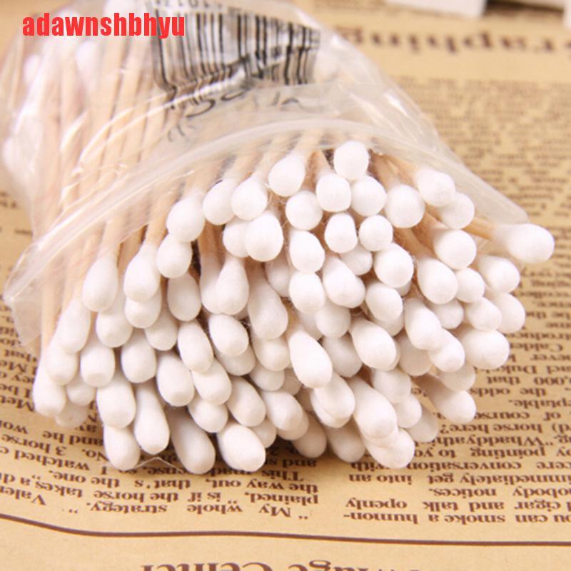 Hộp 30-35 Tăm Bông Cotton Hai Đầu Dùng Trang Điểm adawnshbhyu
