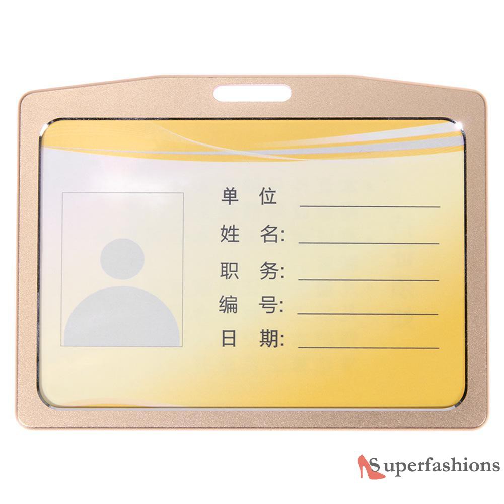 【Hot Sale】Aluminum Alloy Business Work Card ID Badge Holder Name Tag Card Holders