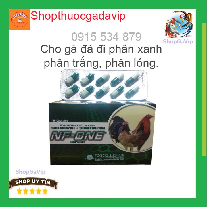 NF ONE cho gà đá mau khỏi phân xanh trắng