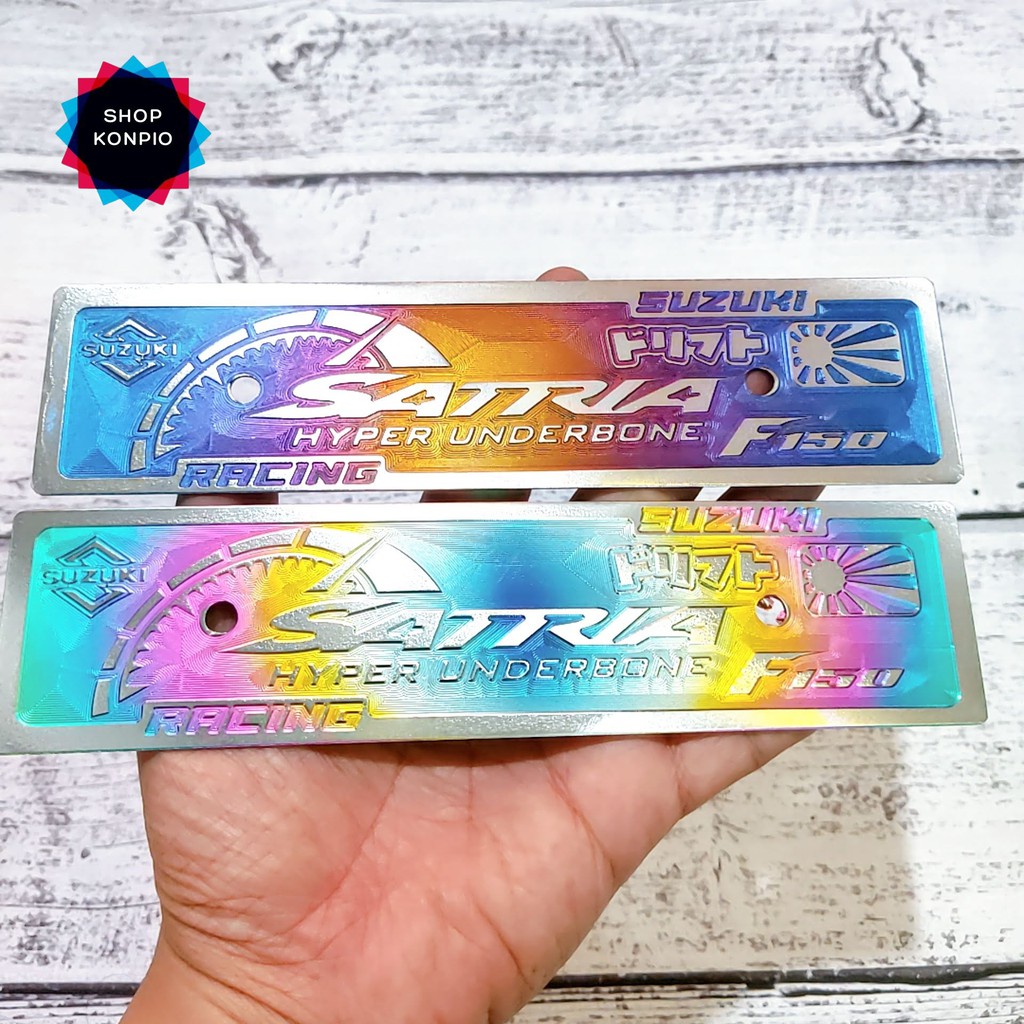 Bảng Tên Titan 3D Dành Cho Xe Satria Màu Khò Và Điện Phân ( SP Chưa Bao Gồm Ốc )