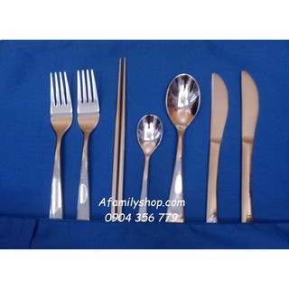 Bộ thìa đũa dao dĩa Inox 7 món cao cấp