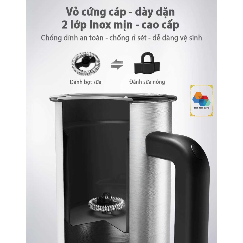 Máy Đánh Bọt Sữa Tự Động 4 In 1 Hibrew M3, Socola Sữa, Cả Nóng Và Lạnh Hoặc Ngũ Cốc Đa Năng, 90 Giây Làm Nóng Nhanh