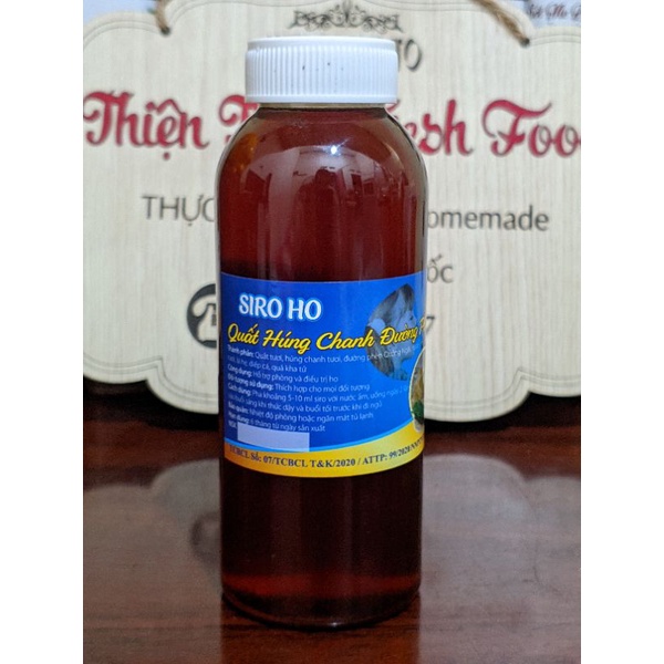 Siro Ho Thiên Nhiên Quất Húng Chanh Đường Phèn 350ml