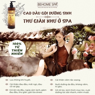 Cao Dầu Gội Dưỡng Sinh 🍒Freeship🍒Behomespa Giúp Tóc Mềm Mượt, Cải Thiện Đau Đầu, Lưu Thông Khí Huyết