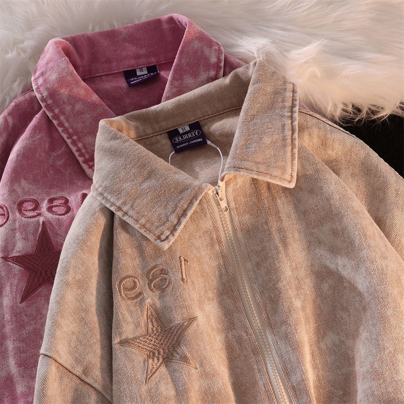 Áo Khoác Bóng Chày Dáng Rộng Màu Nâu Thời Trang Xuân Thu Cá Tính Cho Nữ