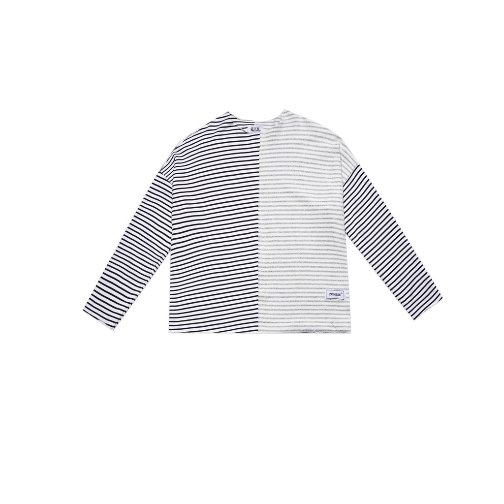 Áo ZOMBIE® Oversize Striped Sweater In B/White