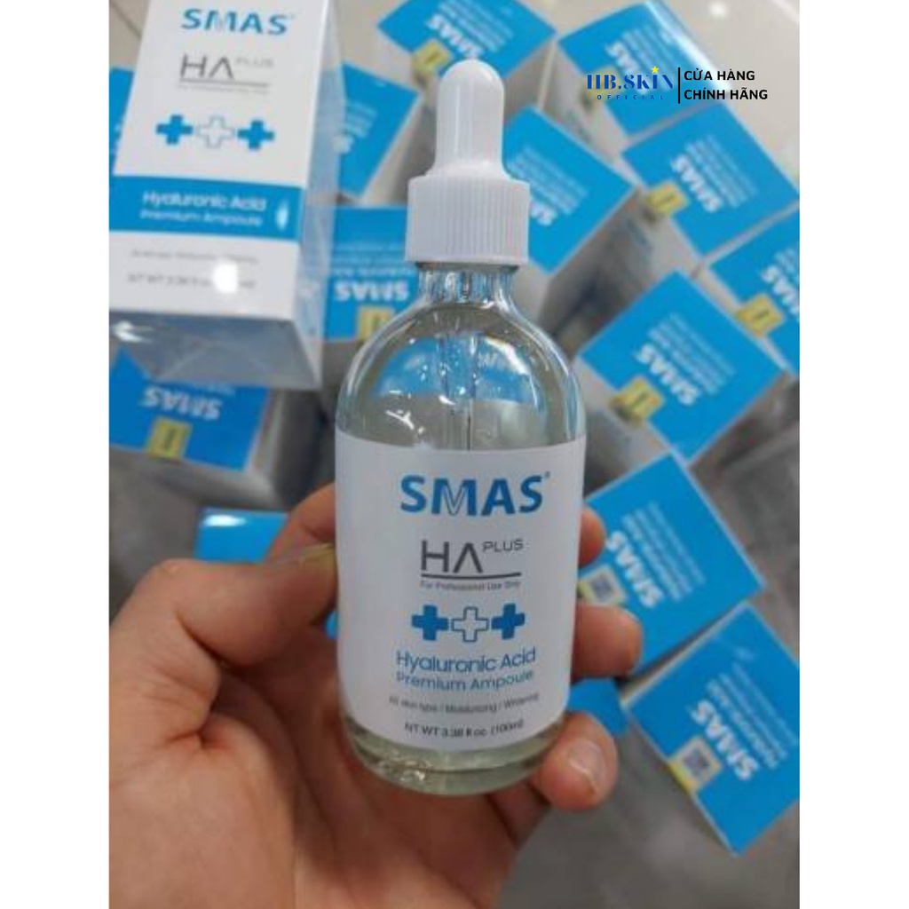Serum HA Plus SMAS Hyaluronic Acid Premium Ampoule 100ml, Serum cấp ẩm và làm sáng da