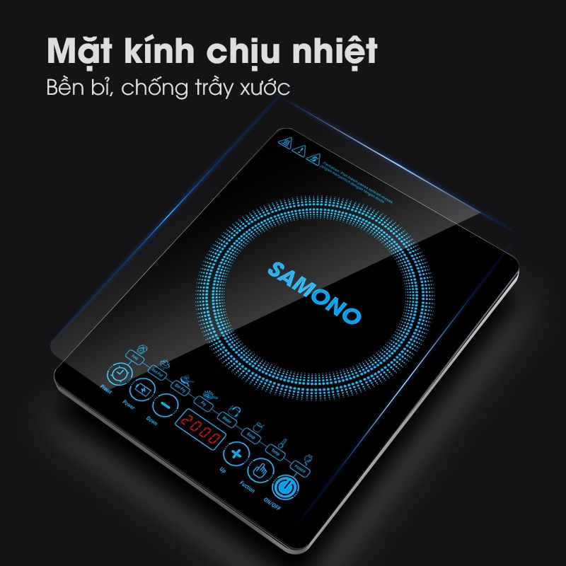 Bếp điện từ đơn cảm ứng thông minh SAMONO WS-02 - Hàng chính hãng