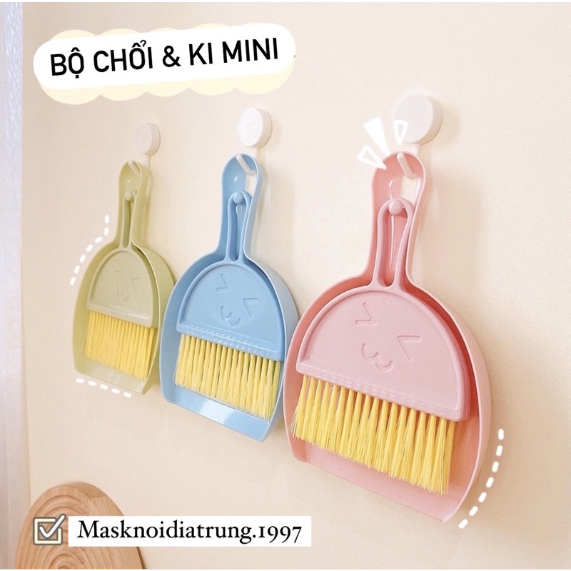 Bộ Chổi Quét Bụi Và Ki Hốt Rác Mini