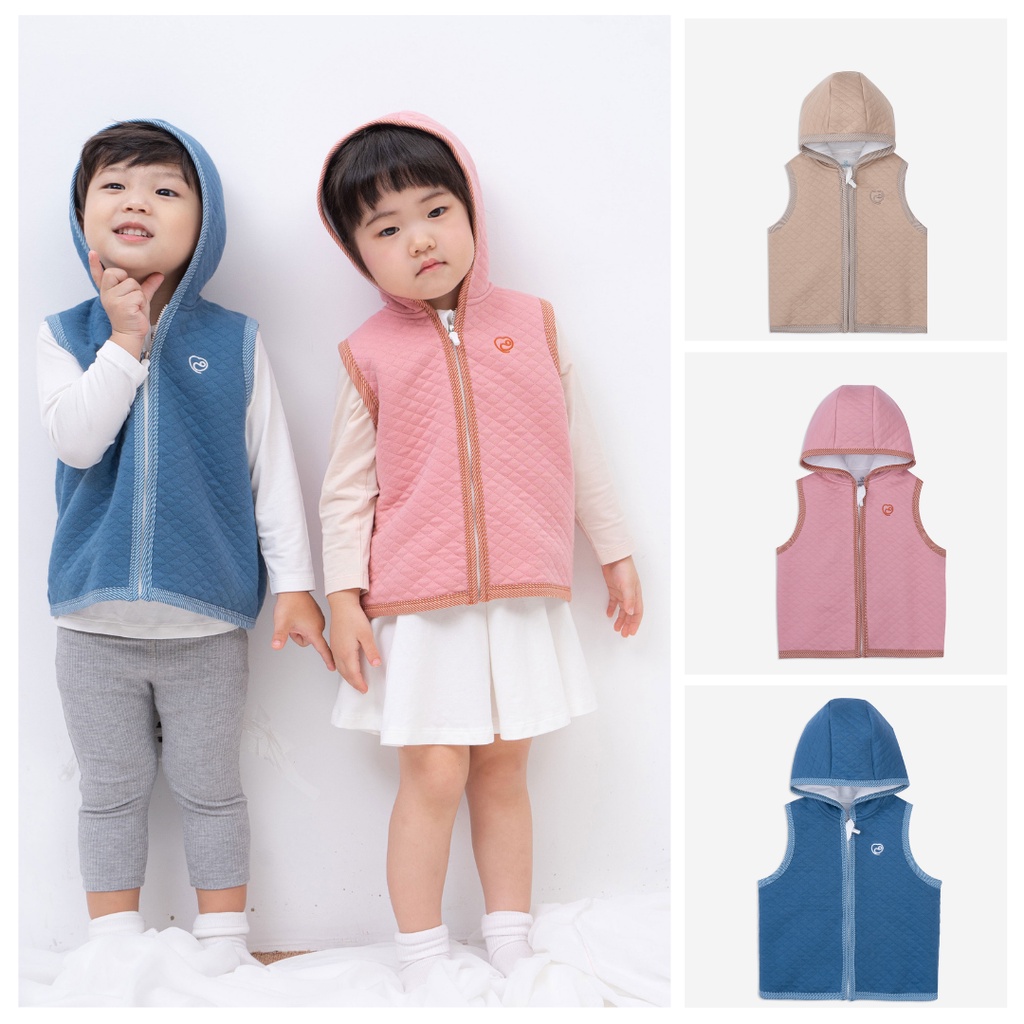 Áo Gile có mũ chần bông Kyomi Huggy BU Baby