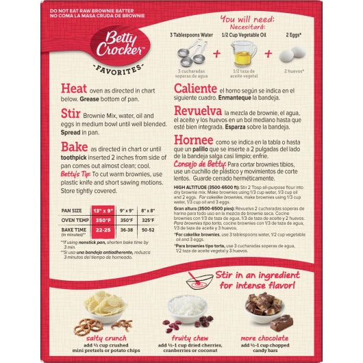 Bột Làm Bánh Brownies Socola Đen Pha Sẵn Betty Crocker Dark Chocolate Brownie Mix, Family Size, Hộp 519g