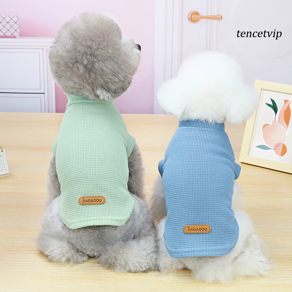 Áo thun cotton màu sắc đơn giản dành cho thú cưng