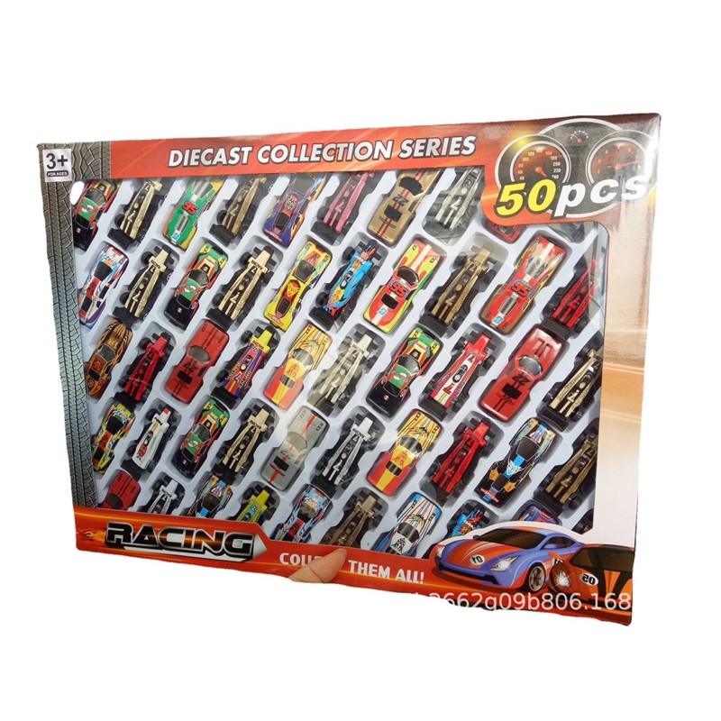 Bộ oto đồ chơi 50 xe đua - Set 50 oto nhựa cho bé thỏa sức khám phá.