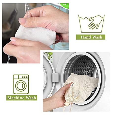 1 Túi Bông Tẩy Trang Bằng Cotton Tre Mềm Mại Hình Tròn Có Thể Giặt Và Tái Sử Dụng