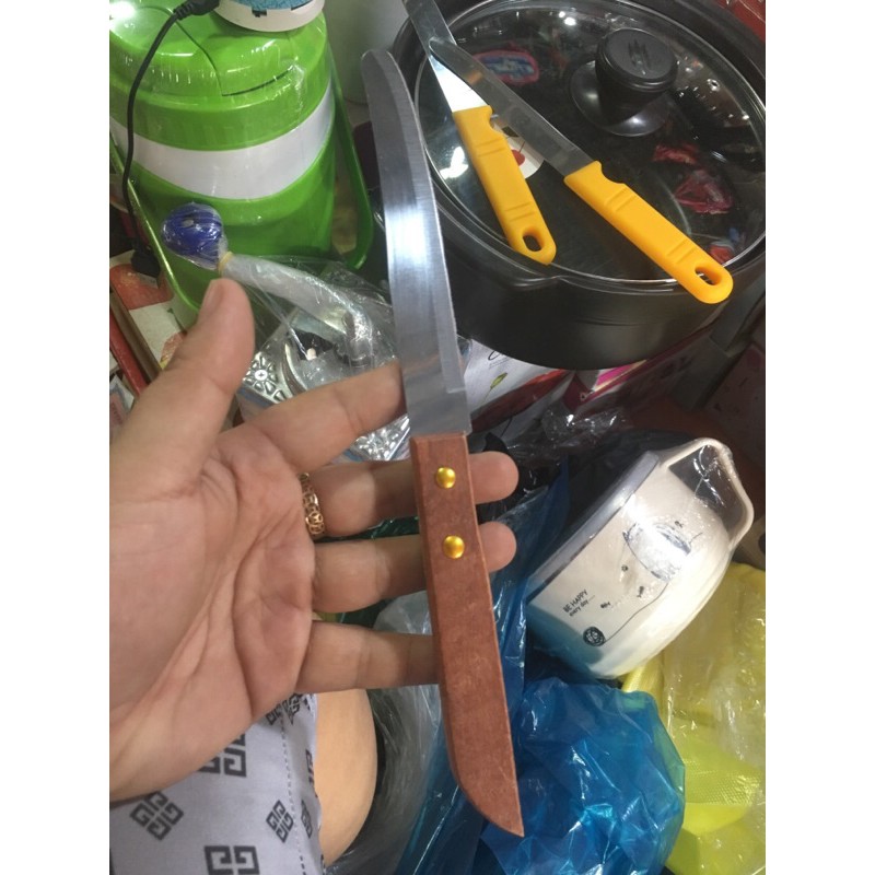 dao cán gỗ cắt trái cây