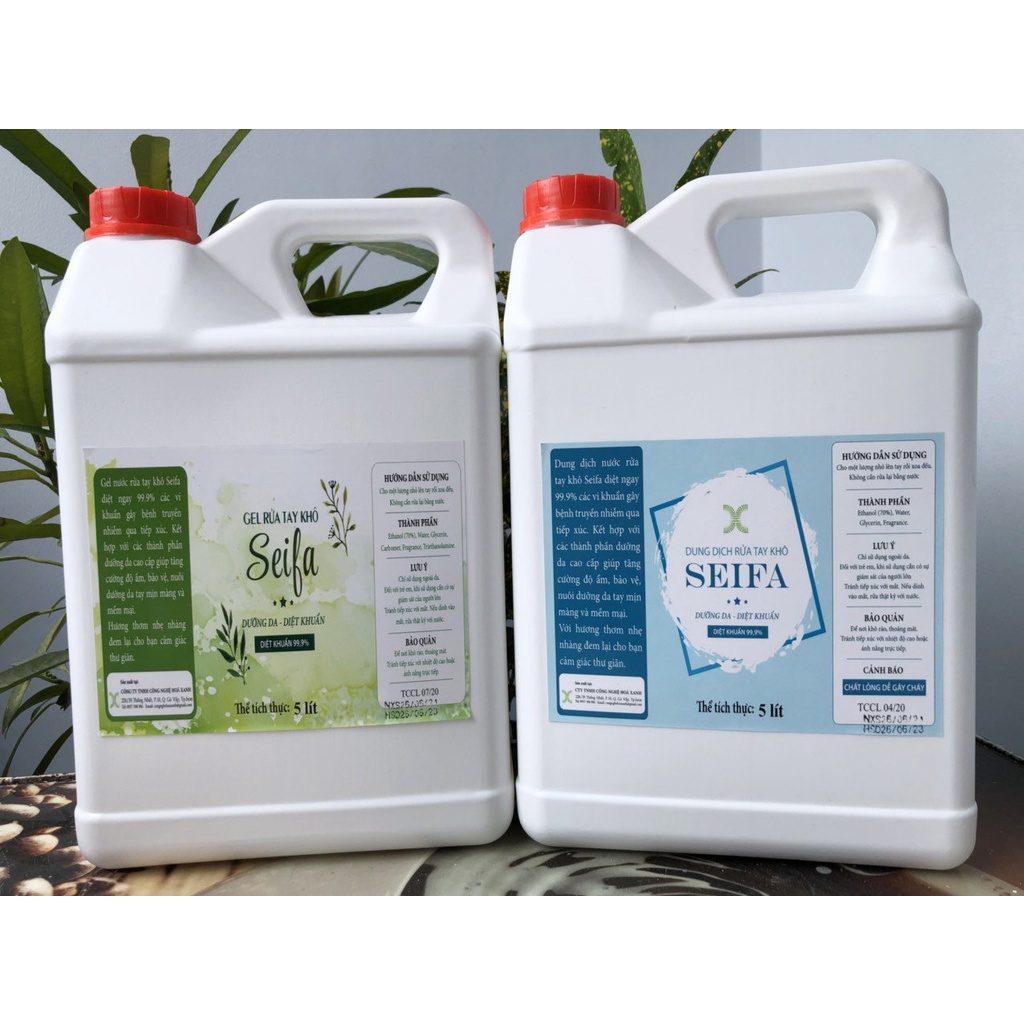 Nước rửa tay khô,Gel,Dung dịch rửa tay khô diệt khuẩn Seifa 5 Lít | BigBuy360 - bigbuy360.vn