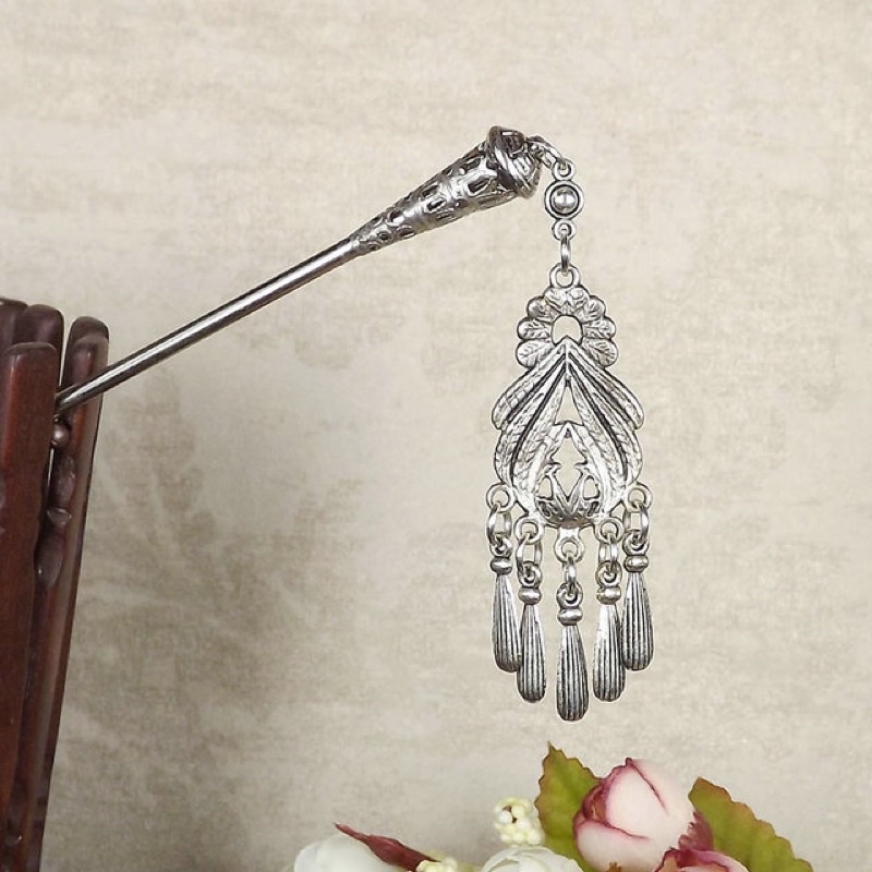 Trâm cài tóc hình giọt nước phong cách Tây Tạng