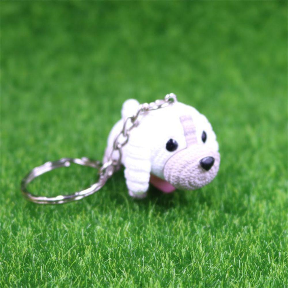 Mmluck Phụ Kiện Móc Khóa Trang Trí Túi Xách / Balo Đi Học Hình Chú Chó Mascot Bằng Len Dễ Thương