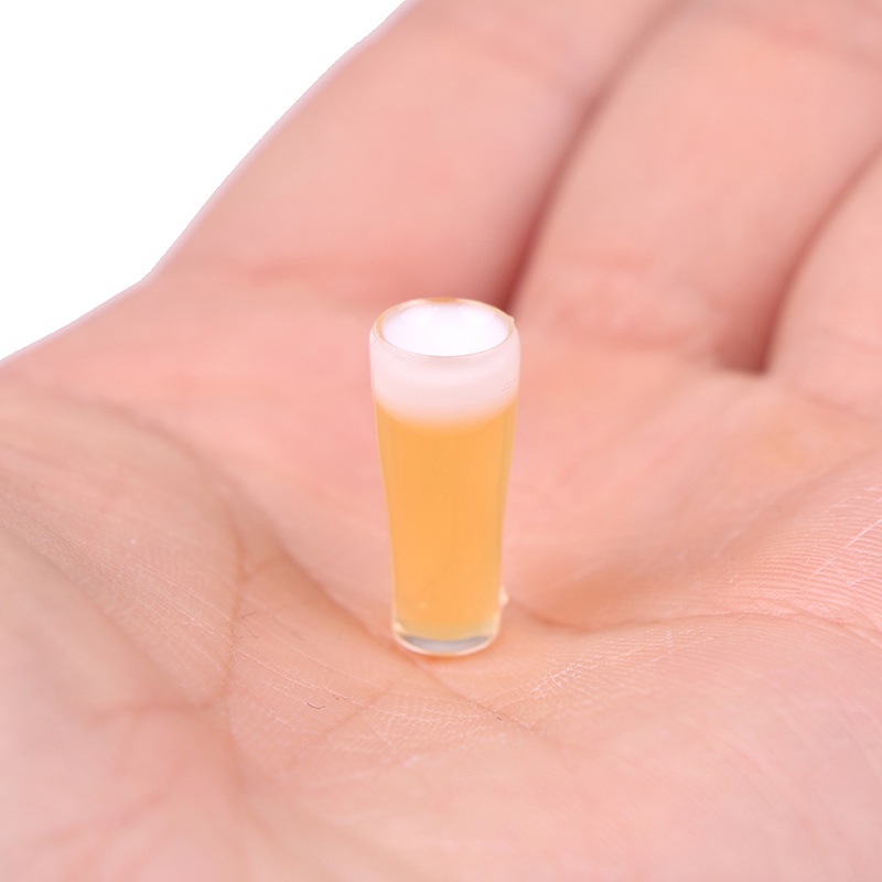 Bộ 2 Mô Hình Chai Bia Mini Tỉ Lệ 1: 12 Trang Trí Nhà Búp Bê