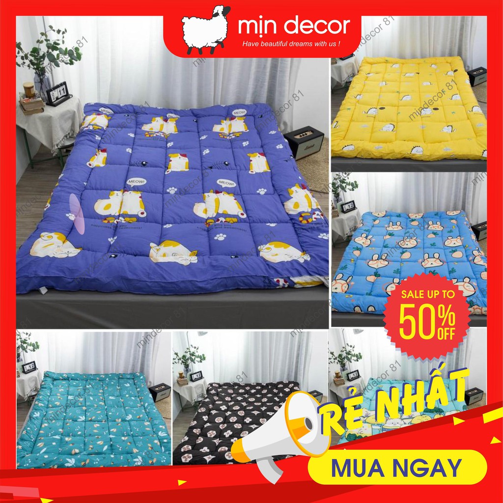 Tấm Topper ⚡FREESHIP⚡ Topper Mèo Tím&lt;br&gt; Nệm Cao Cấp - Thiết Kế Mịn Décor