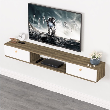 Kệ tivi treo tường có ngăn để đồ phong cách tiết kiệm diện tích - GL188