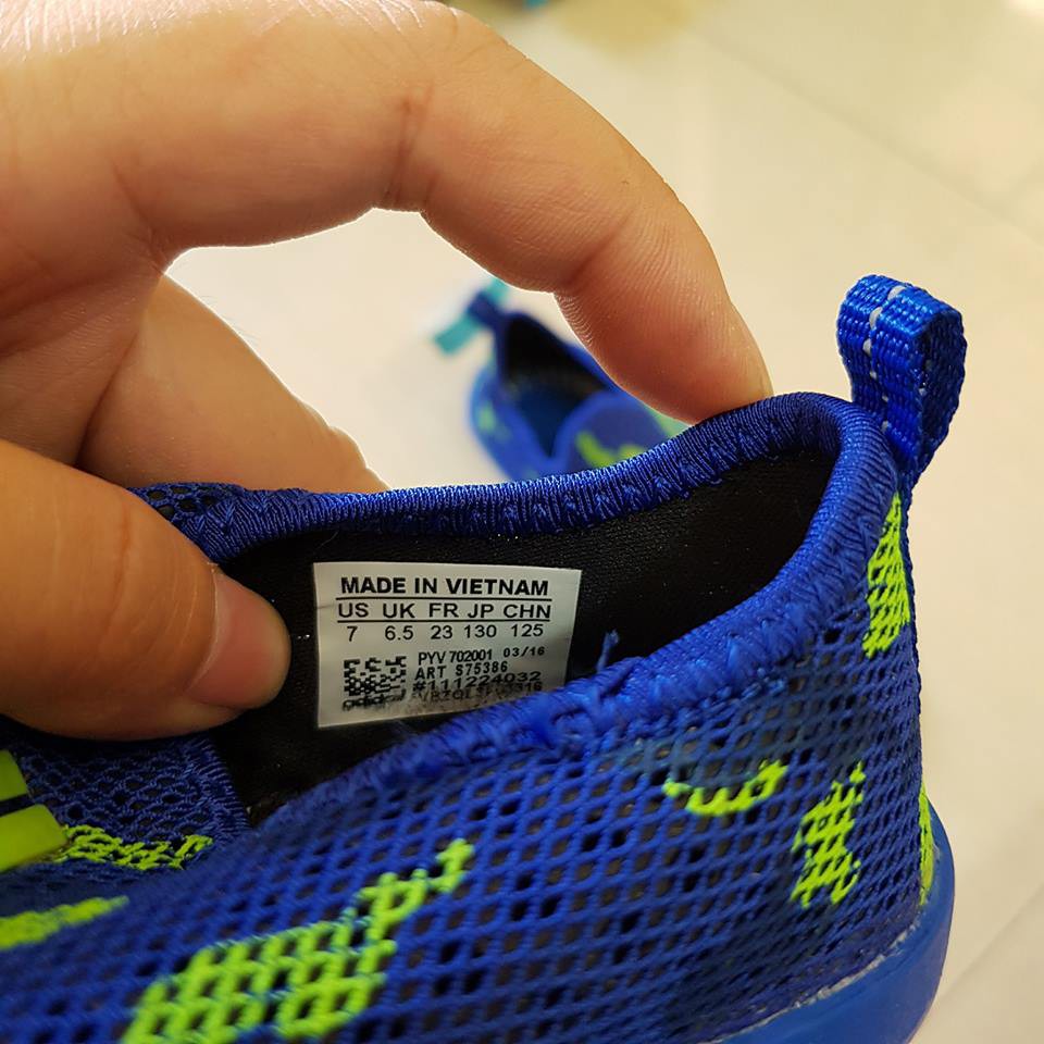 Giày lưới bé trai màu xanh adidas xuất xịn made in vietnam