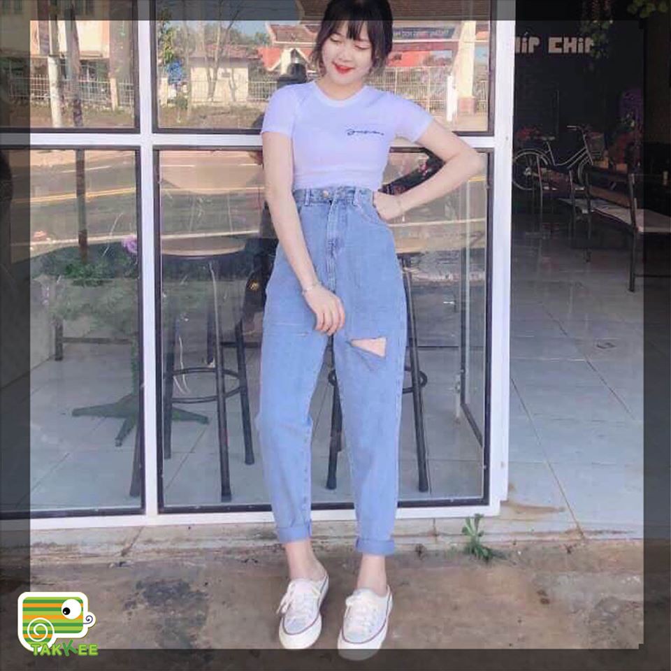 QUẦN JEANS QUẦN BEGGY RÁCH PHONG CÁCH HÀN QUỐC