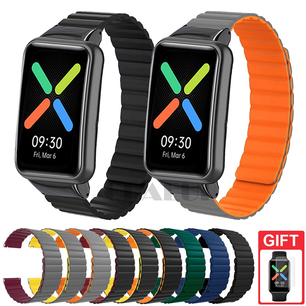 Dây Đeo Silicone Khóa Nam Châm Cho Đồng Hồ Thông Minh OPPO Watch Free