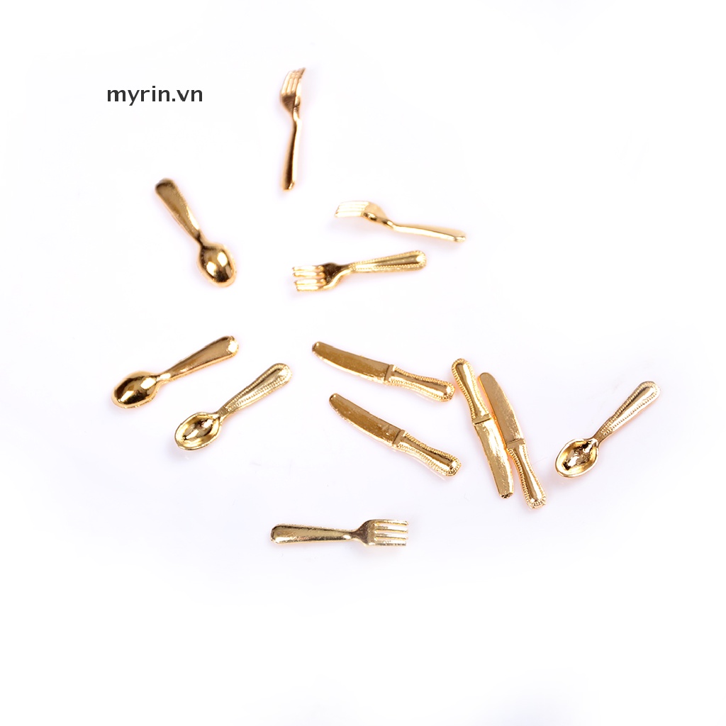 Set 12 Dao Và Nĩa Mini Trang Trí Nhà Búp Bê