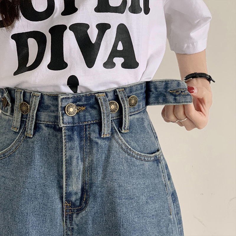 Quần short denim COZOK lưng cao ống rộng phong cách cổ điển dễ phối đồ