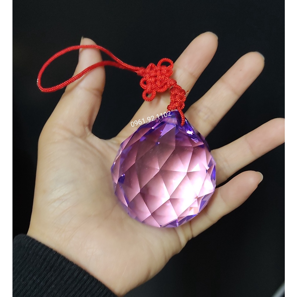 Quả cầu treo thủy tinh phong thủy 5cm