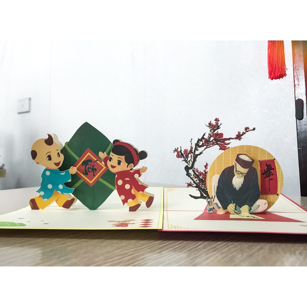 Thiệp Tết 3D Cơm Có Thịt