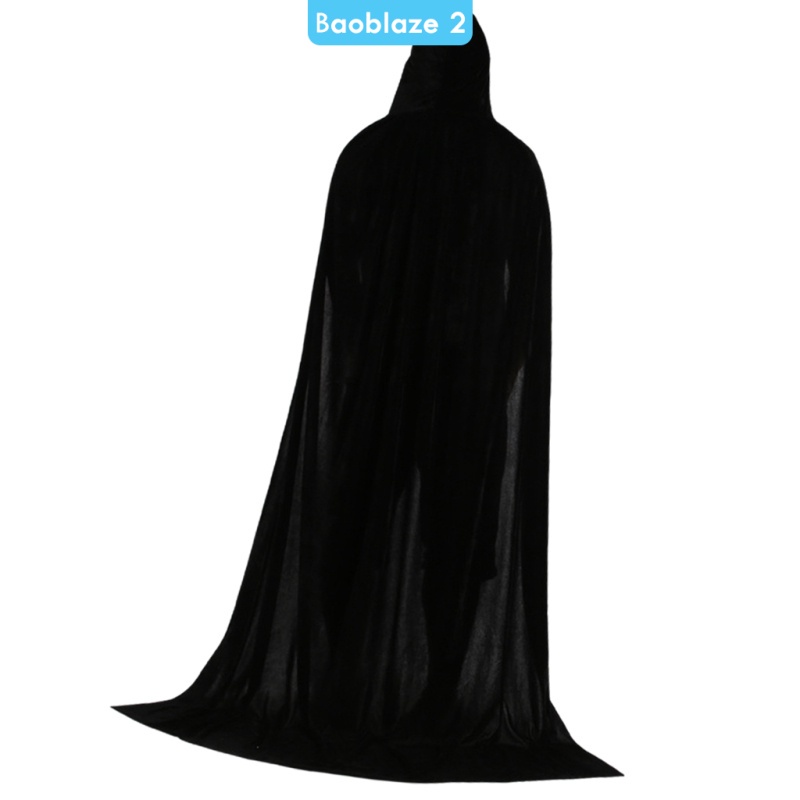 Áo Choàng Nhung Hóa Trang Phù Thủy Halloween 150cm Đen | BigBuy360 - bigbuy360.vn