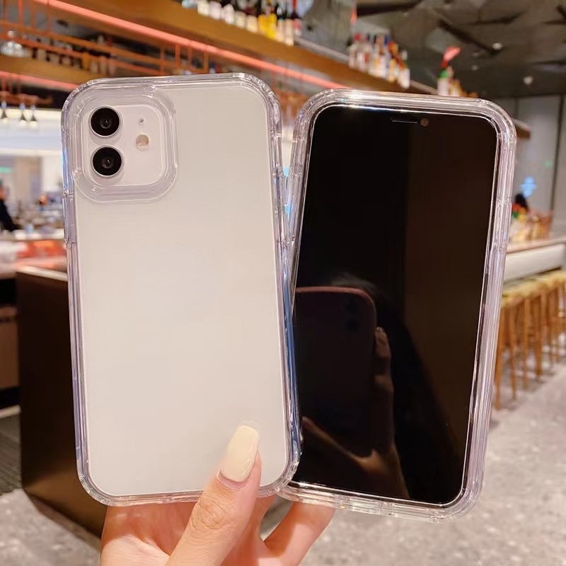 Ốp Điện Thoại Dày Dặn Trong Suốt Chống Rơi 2 Trong 1 Cho for iPhone 14 Pro Max 13 Pro max 12 11 XS / X XR 7P / 8P