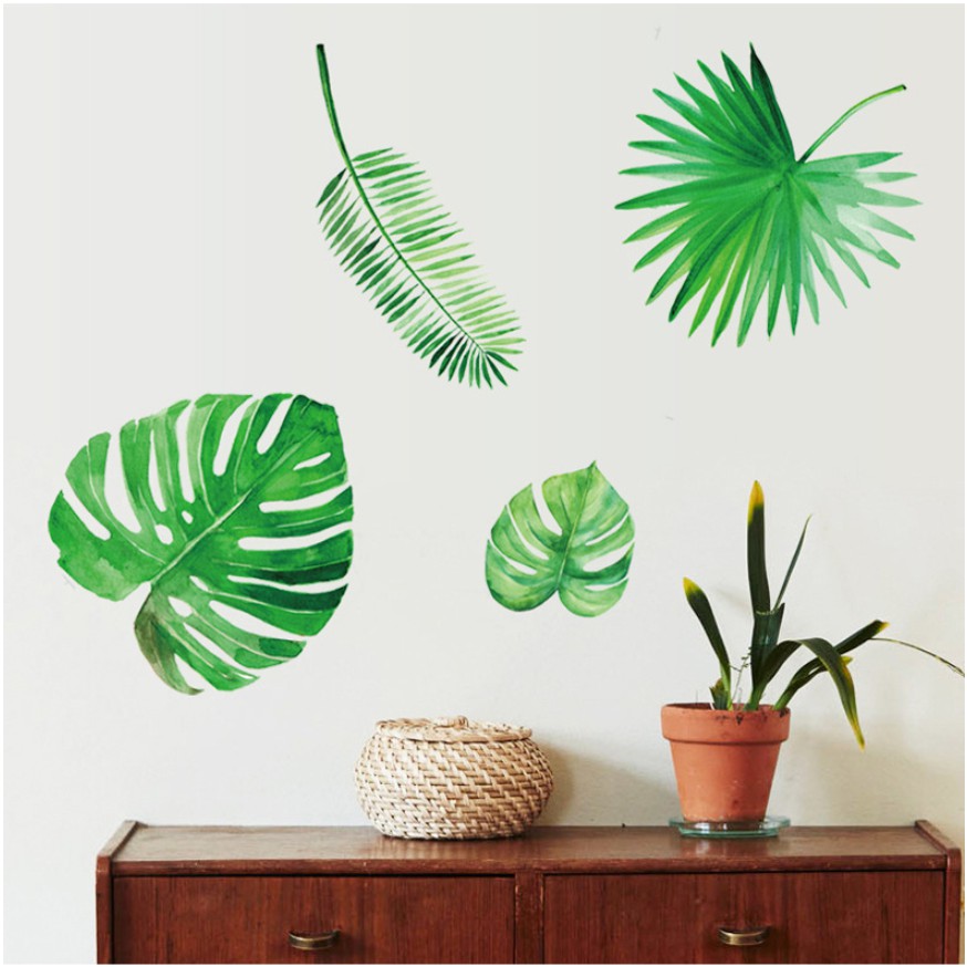Decal dán tường - Lá rời cỏ dương xỉ mới nhỏ