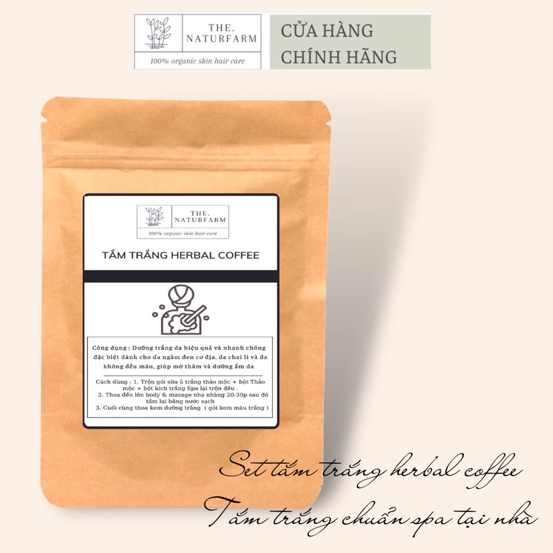 Tắm trắng Herbal coffee [ công thức chuẩn spa - tắm là trắng ]