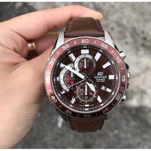 Đồng hồ nam cao cấp CASIO Edifice chính hãng EFV-550L, dây da