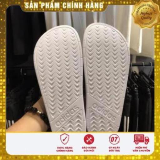 [Sale 3/3][Freeship] Dép Adidas PU ba sọc trắng -B98