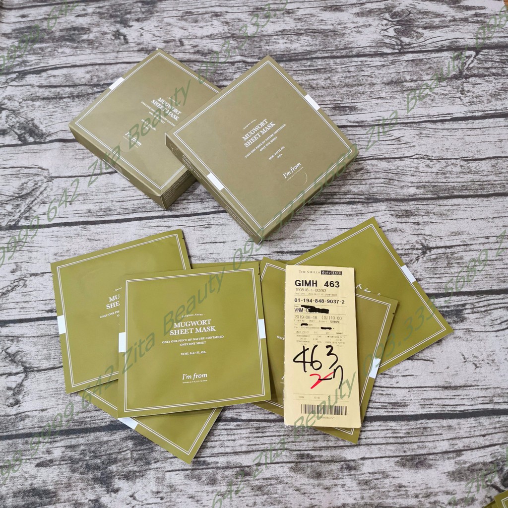 Mặt nạ ngải cứu làm dịu I'm from Mugwort Sheet Mask 20ml