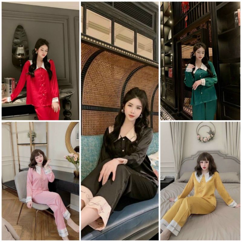 Bộ pijama [Bèo chữ dài] siêu xinh hàng thiết kế ảnh thật video