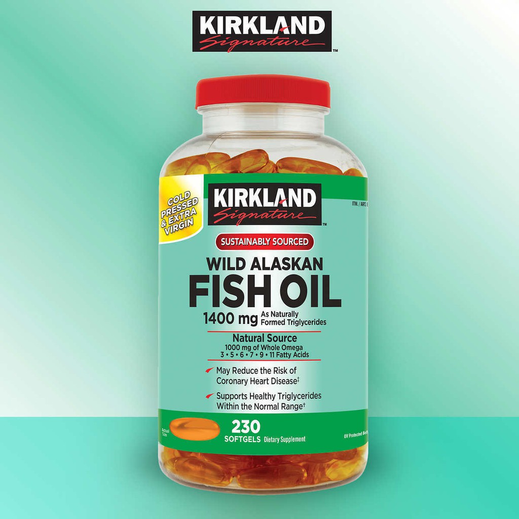 Dầu cá Omega tổng hợp Kirkland Signature Wild Alaskan Fish Oil 1400mg
