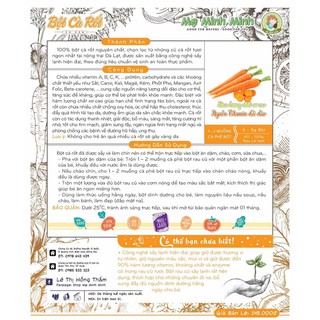 Bột cà rốt ăn dặm