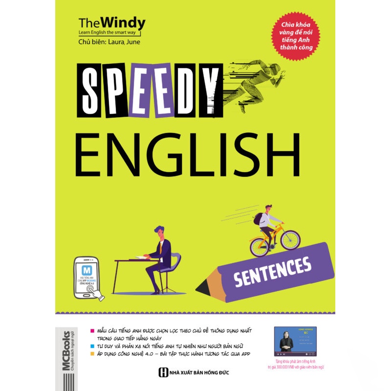 Sách - Speedy English Sentences - Tự Học Giao Tiếp Tiếng Anh Cấp Tốc - Học Kèm App Online