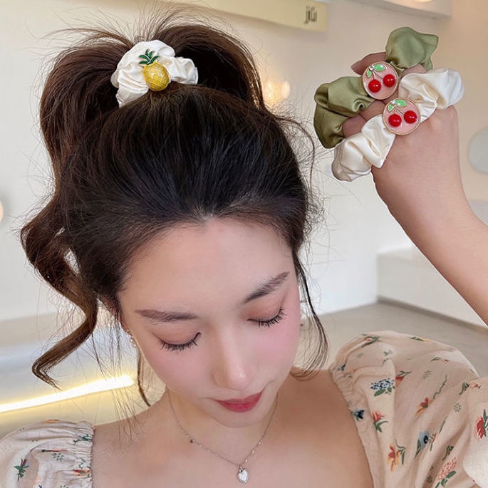 Dây Cột Tóc Bằng Da Cỡ Lớn 2022 Thiết Kế Đơn Giản Xinh Xắn Ốp